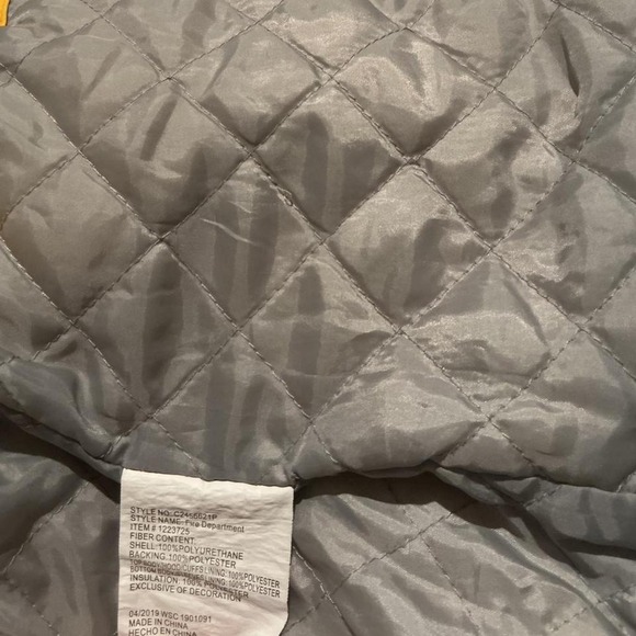 Yellow and black firefighter raincoat with hood #kidcore #rave - Picture 4 of 7